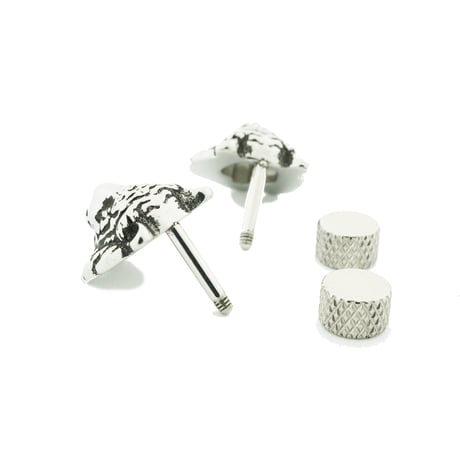 両耳用（2点セット）百獣の王 ライオン ヘッド 16G ステンレスピアス バーベル イヤーロブ 軟骨 ボディピアス メンズ レディース ユニセックス アクセサリー：MPS180502