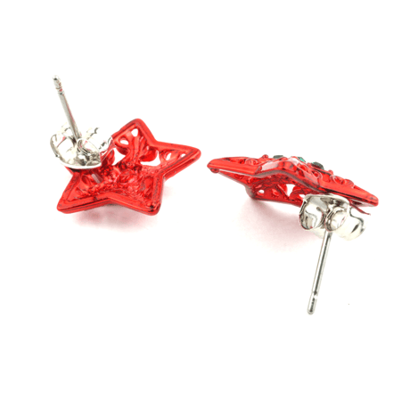ビジュー カラー スター ピアス クリスマス *:..｡O○☆ ゴールド レディース かわいい アクセサリー：PKS151011