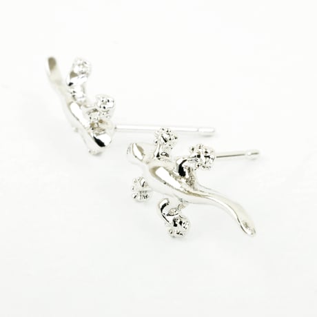 トカゲモチーフ スタイリッシュ リザードピアス スタッドピアス Silverpost925 シルバー ゴールド メンズ レディース ユニセックス アクセサリー：PS160602
