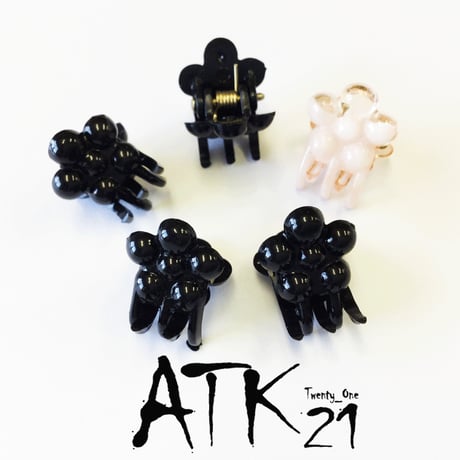 （5個セット） フラワー Blackカラー ミニバンスクリップ プチヘアクリップ かわいい キッズ レディース ヘアアクセサリー：HBS170604