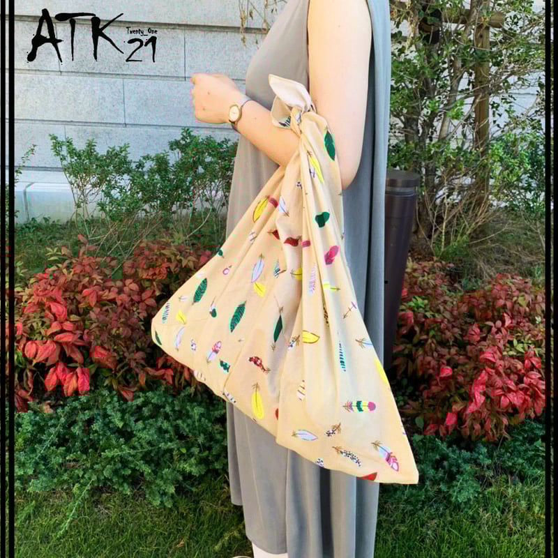 フェザー 大判サイズ あずま袋 手ぬぐい 手作り ハンドメイド