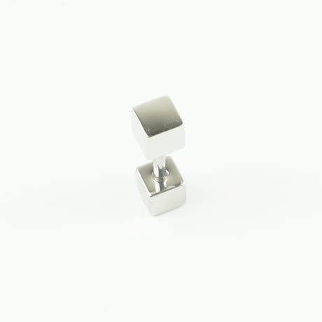 片耳用（1個売り）キューブ ブロック ストレートバーベル ボディピアス 16G 軟骨ピアス メンズ レディース ユニセックス アクセサリー:MPS171202