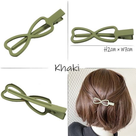 マットカラー リボンモチーフ りぼん Ribbon ヘアクリップ 髪留め 前髪 サイド留め 簡単ヘアアレンジ キッズ 子供 大人可愛い レディース ヘアアクセサリー