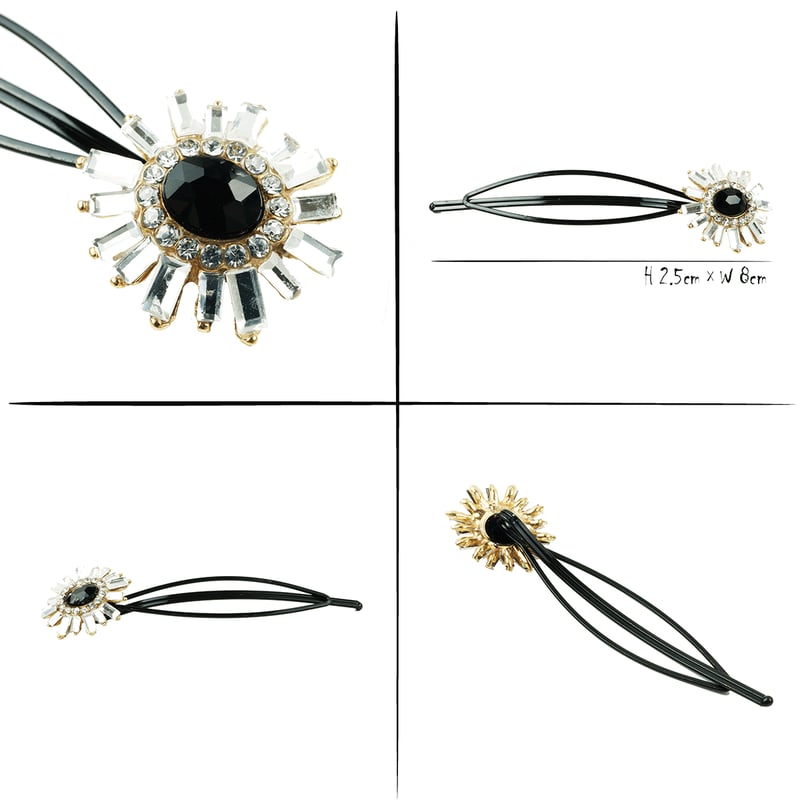 ☆✴︎ヘアピンコーナー241チェーン付キラキラストーンのくまさんヘアピン1点　高級 ☆✴︎ヘアピンコーナー241チェーン付キラキラストーンのくまさん