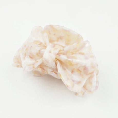 べっ甲風 リボンモチーフ バンスクリップ セルロイド レディース ヘアアクセサリー まとめ髪 髪留め：HBS160601
