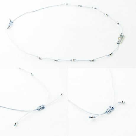 ワックスコード ボール シルバー925 アンクレット 華奢 カジュアル おしゃれ レディース アクセサリー：AC170201