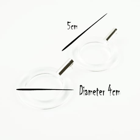 クリア サークル 春 夏 スタッド ピアス 上品 大人アクセ レディース アクセサリー：PL180301