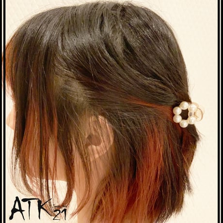 オープンサークル パール ライン 上品 シンプル バンスクリップ へアクリップ しっかりホールド 簡単ヘアアレンジ 髪留め レディース ヘアアクセサリー
