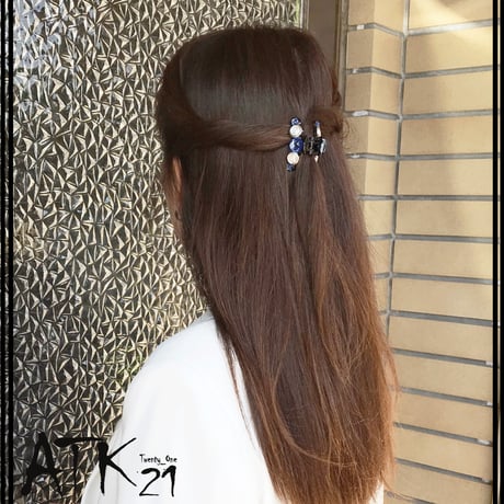 サークル アクリルストーン キラキラ シンプル 上品 バンスクリップ へアクリップ しっかりホールド 簡単ヘアアレンジ 髪留め 大人アクセ レディース ヘアアクセサリー：HBM190102