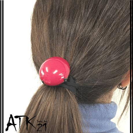 ぷっくり サークル ヘアゴム ダークカラー ヘアポニー 髪留め 簡単ヘアアレンジ 大人アクセ レディース ヘアアクセサリー：HG181205