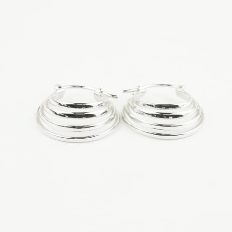 両耳用（2個セット）4連 フープピアス リングピアス 18G シルバー シンプル 上品  レディース アクセサリー：HPB170601