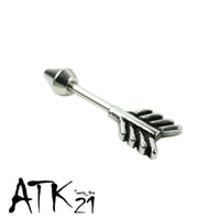 片耳用（1個売り）弓矢 アンテナ ヘリックス バーベル ボディピアス 16G シンプル ステンレス メンズ レディース ユニセックス アクセサリー：MPS190801