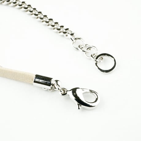 レザー チェーン サークル チャーム タイト ブレスレット シンプル レディース アクセサリー：BR170201