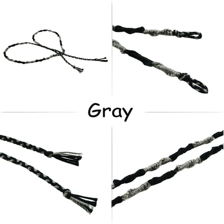 （2点セット）ハンドメイド BLACK 2カラー ペア カップル ミサンガ  Missanga ブレスレット コードミサンガ お守り 手作り メンズ レディース ユニセック アクセサリー