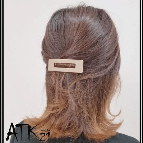 マット スクエア パッチンピン パッチン留め 人気 可愛い 髪留め へアクリップ レディース ヘアアクセサリー：HPP190902
