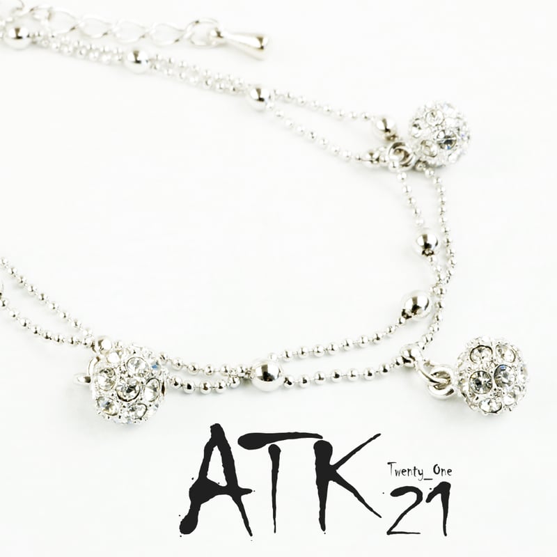 2連 2ライン パヴェボール スワロフスキー ブレスレット レディー ス