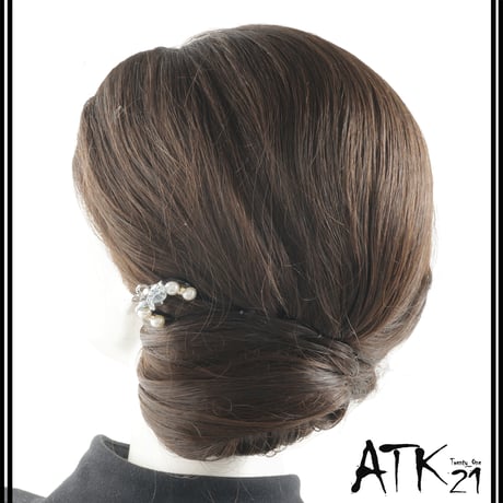 ティアラ ハート U字簪 かんざし 夜会巻き 浴衣 着物 コーム 髪飾り ヘアアレンジ レディース ヘアアクセサリー