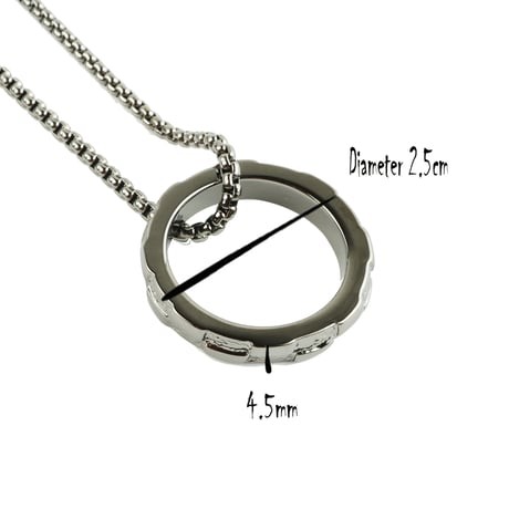 リング サークル シンプル ネックレス 2WAY メンズ レディース ユニセックス アクセサリー：MNB180201