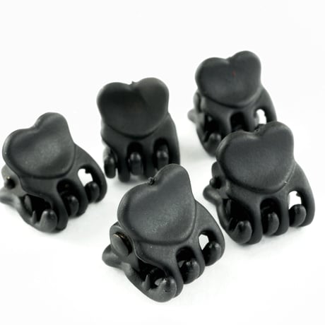 （5個セット） ハート マットカラー ブラックカラー ミニバンスクリップ プチヘアクリップ 大人可愛い レディース アクセサリー：HBS160801 B