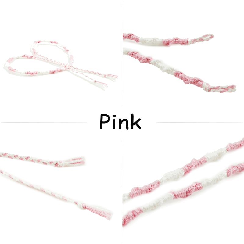 2点セット）ハンドメイド White 2カラー ペア カップル ミサンガ