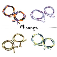 ペア カップル ミサンガ   Missanga アンクレット  メンズ レディース お守り ミックスカラー コードアンクレット