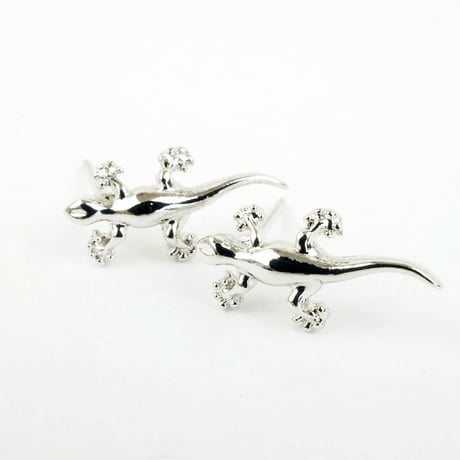 トカゲモチーフ スタイリッシュ リザードピアス スタッドピアス Silverpost925 シルバー ゴールド メンズ レディース ユニセックス アクセサリー：PS160602