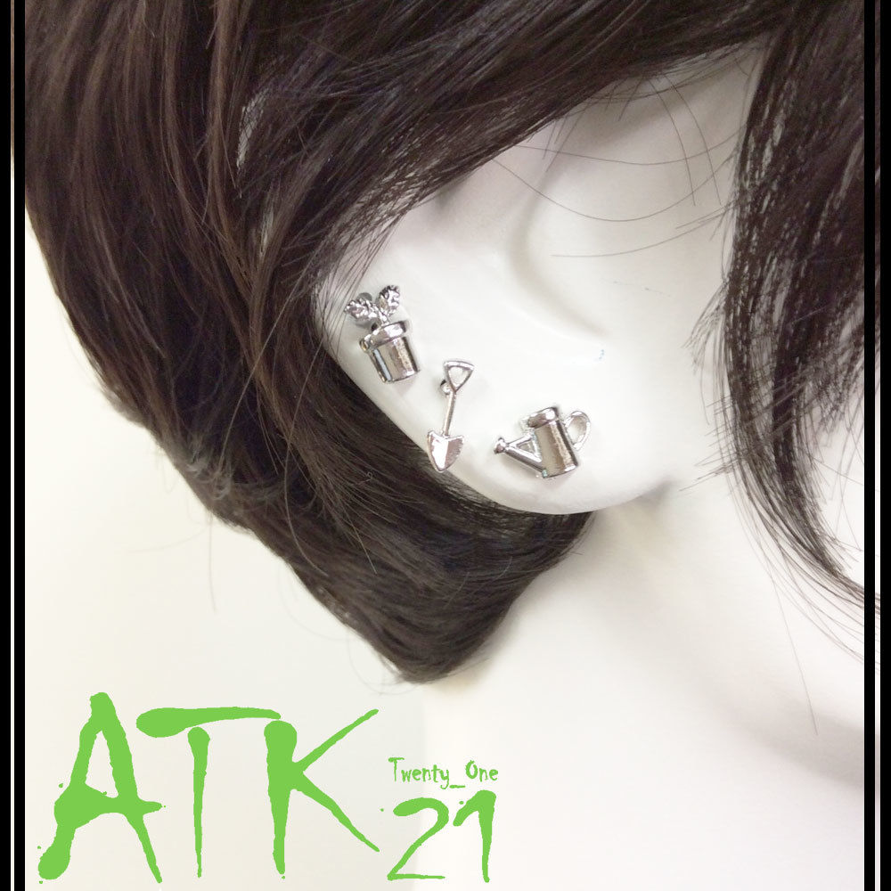 3点セット）ガーデニング シャベル 植木鉢 ジョウロ アシンメトリー