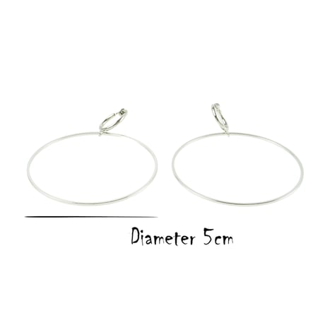 両耳用（2点セット）シンプル 華奢 フープ サークル フェイクピアス ノンホール パイプイヤリング レディース アクセサリー：FP190706