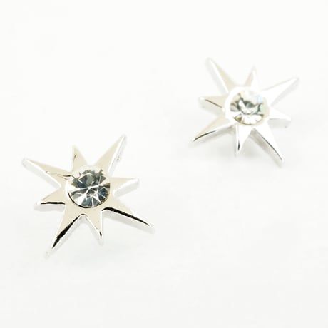 スター 一粒ストーン ストーン スタッドピアス シルバー ゴールド メンズ レディース ユニセックス アクセサリー：PS160609