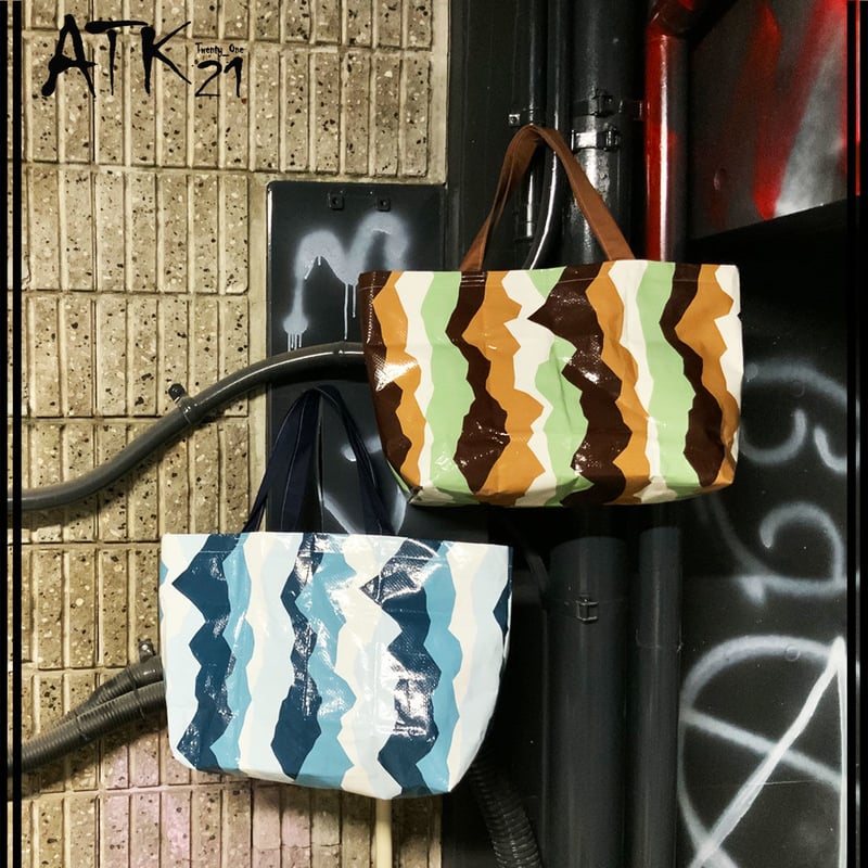 迷彩柄 レジャーシートで作った ハンドメイドエコバッグ レジャー