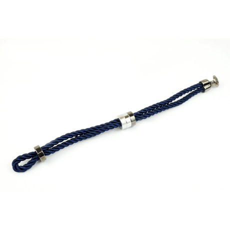 ２連 ２ライン ３リング コードブレスレット メンズブレスレット メンズアクセサリー ユニセックス アクセサリー：MB140204