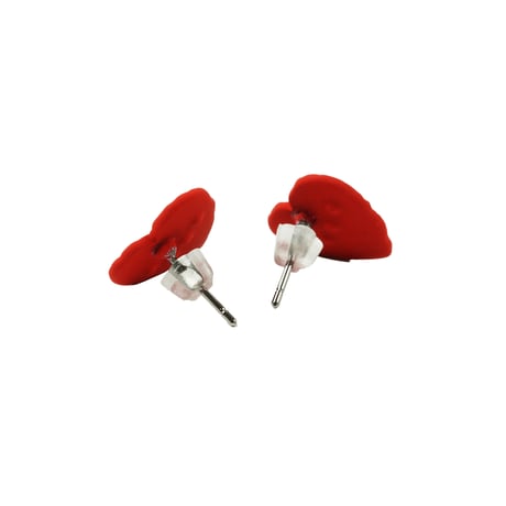 (2点セット）ハートピアス 真っ赤 レッドcuteなお目目 ピアス  メンズ レディース ユニセックス アクセサリー：PSK190901