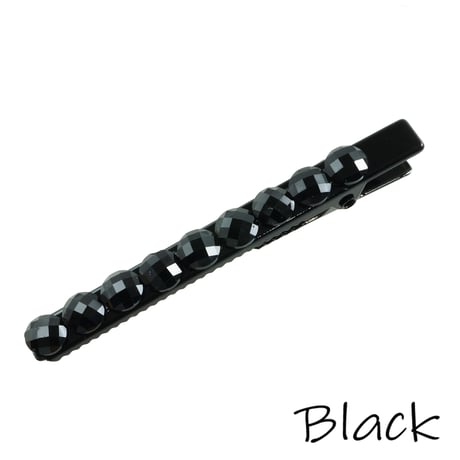 ブラック ゴールド シンプル 上品  ヘアクリップ ダッカールクリップ 髪留め レディース きれい目 ヘアアクセサリー