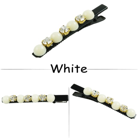 ビジュー サークル シンプル 上品  ヘアクリップ ダッカールクリップ 髪留め レディース きれい目 ヘアアクセサリー