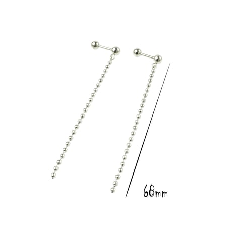 両耳用（2点セット）シンプル チェーン ボディピアス バーベルピアス 軟骨ピアス 16G ステンレス メンズ レディース ユニセックス アクセサリー：MPS191212
