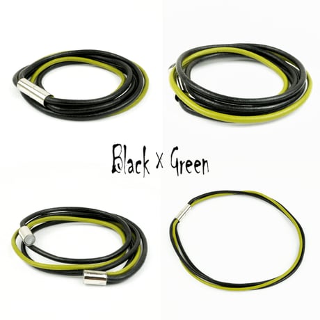 3連 マグネット レザー ブレス ブレスレット チョーカー ネックレス メンズ レディース ユニセックス アクセサリー：B140206
