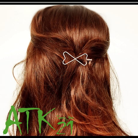 リボン モチーフ マットカラー ヘアピン 髪どめ 前髪 キッズ レディース ヘアアクセサリー ：HA170209