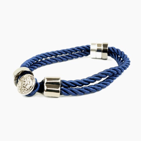 ２連 ２ライン ３リング コードブレスレット メンズブレスレット メンズアクセサリー ユニセックス アクセサリー：MB140204