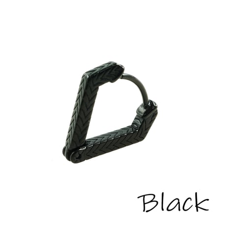片耳用（1個売り）シンプル トライアングル 三角形 フープピアス ステンレスピアス Surgical Steel 316L  18G メンズ レディース ユニセックス アクセサリー