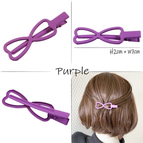 マットカラー リボンモチーフ りぼん Ribbon ヘアクリップ 髪留め 前髪 サイド留め 簡単ヘアアレンジ キッズ 子供 大人可愛い レディース ヘアアクセサリー