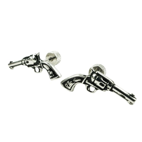 両耳用（2点セット）ピストル 16G 銃 ガン ボディピアス へリックス トラガス ボディピ 軟骨 ピアス メンズ レディース ユニセックス アクセサリー：MPS190803