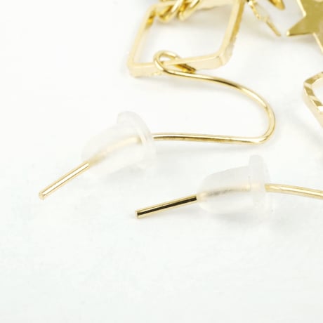 スター コットン フリンジ フックピアス ゴールド レディース アクセサリー：PM160801