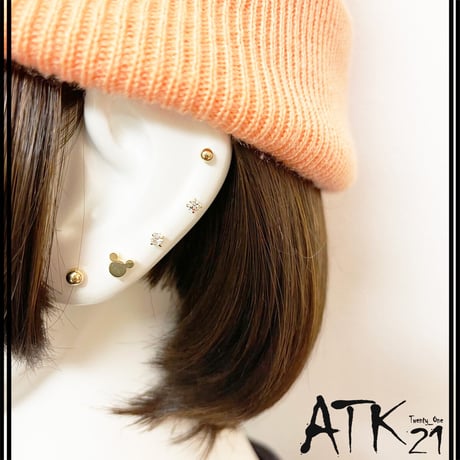 (7点セット）ミッキー モチーフ スタッドピアス セットピアス メンズ レディース  ユニセックス アクセサリー