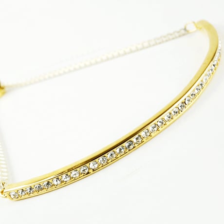 ラインストーン スワロフスキー チェーンコードー ブレスレット Bracelet レディース エレガント おしゃれ✧ラッピング無料BOX付✧：BSW160203