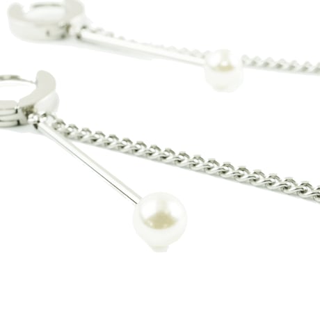 両耳用（2点セット）フープ チェーン バー  18G サージカルステンレスピアス Surgical Steel 316L メンズ レディース ユニセックス アクセサリー：HPS170802