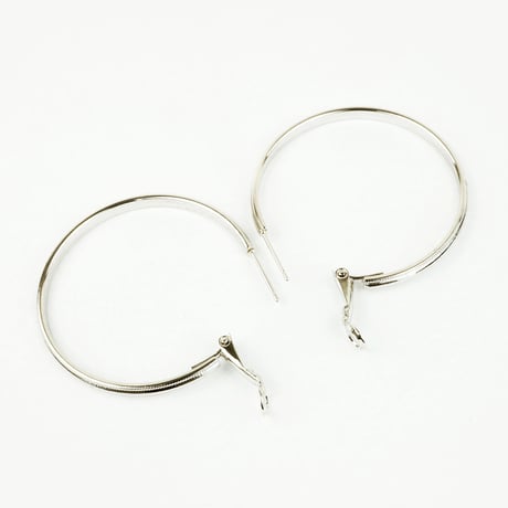 シンプル フープピアス サークル シルバー レディース アクセサリー：PL160804