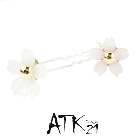 桜 さくら サクラ Uピン 浴衣 着物 コーム 髪飾り ヘアアレンジ レディース ヘアアクセサリー：HC180301