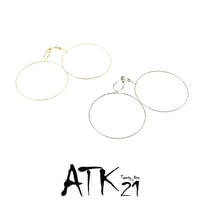 両耳用（2点セット）シンプル 華奢 フープ サークル フェイクピアス ノンホール パイプイヤリング レディース アクセサリー：FP190706