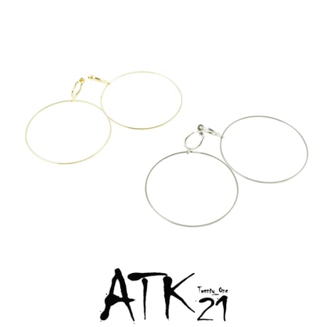 両耳用（2点セット）シンプル 華奢 フープ サークル フェイクピアス ノンホール パイプイヤリング レディース アクセサリー：FP190706