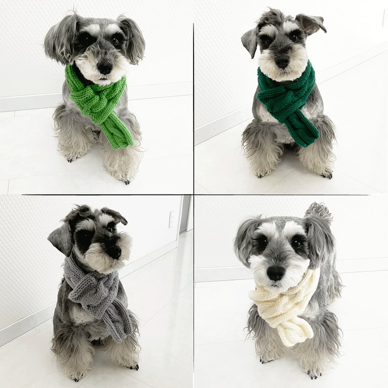 1246.わんこスヌードL マフラーつけ襟　ファーホワイト　ハンドメイド　犬服 1246.わんこスヌードL マフラーつけ襟 ファーホワイト ハンドメイド 犬